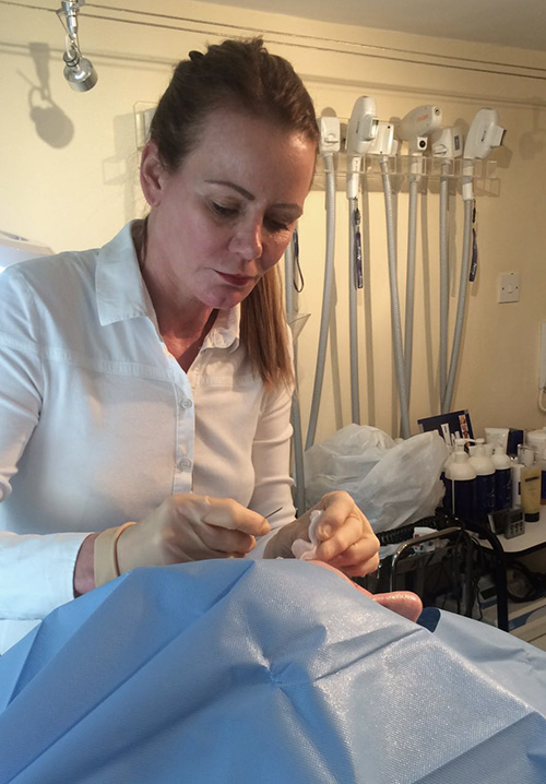 Dr Norup at work